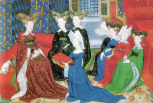 Christine de Pizan presenting her book to Queen Isabeau