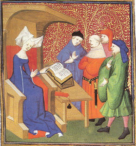 medieval illumination of Christine de Pizan